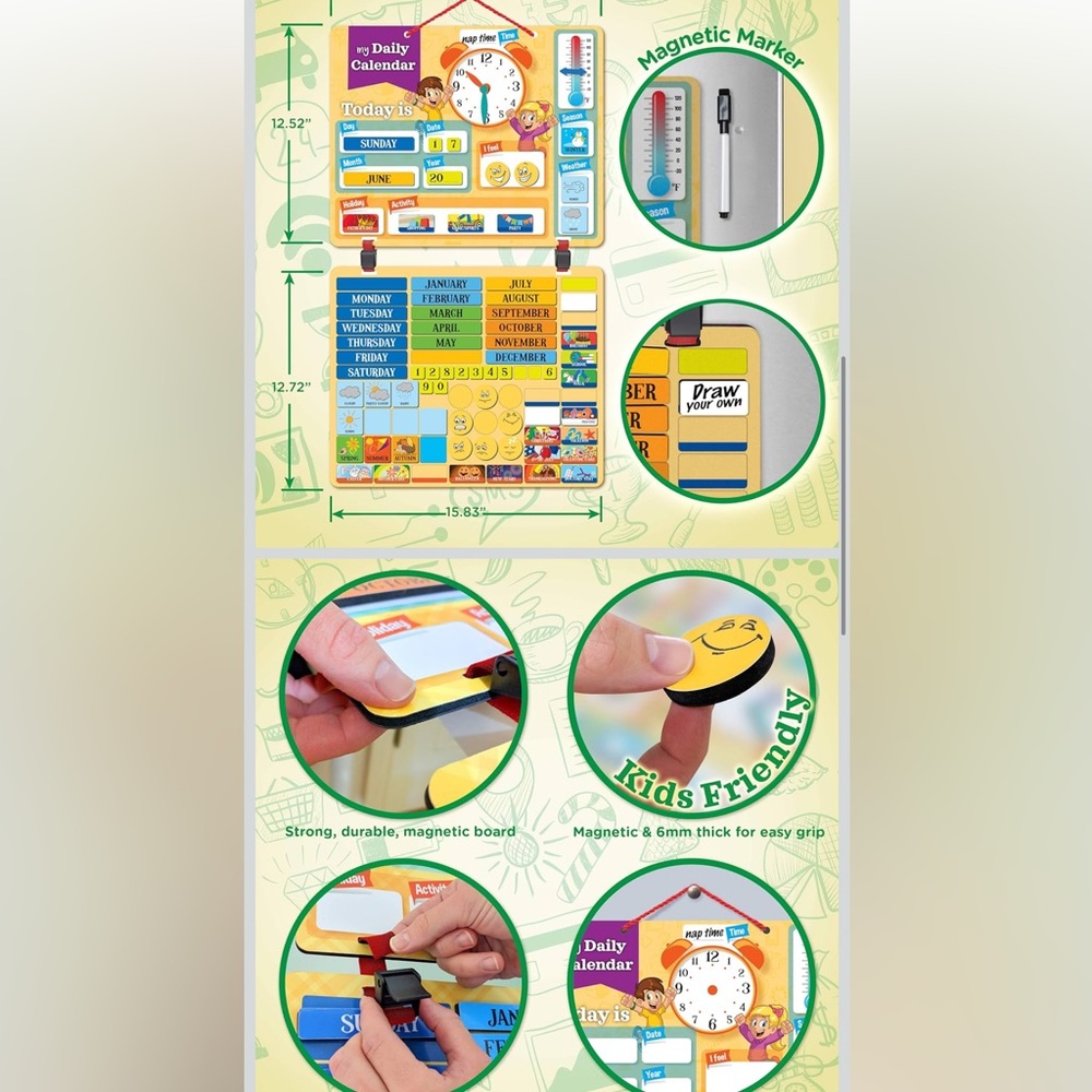 Colorful Educational Calendar Chart - Picture 2 of 8